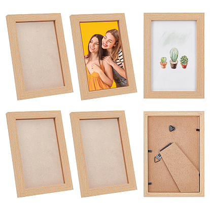 Wood with Acrylic Rectangle Picture Frame, Home Office Decoration