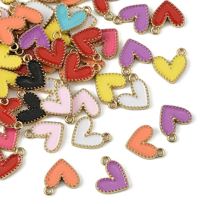 50Шармы из сплава эмали, без кадмия, без никеля и без свинца, золотой свет, шарма сердца