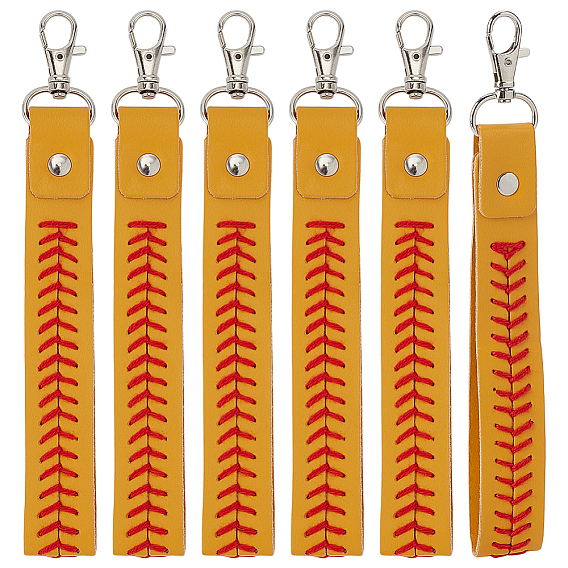 12 шт. подвесные украшения из искусственной кожи, прямоугольные, бейсбол