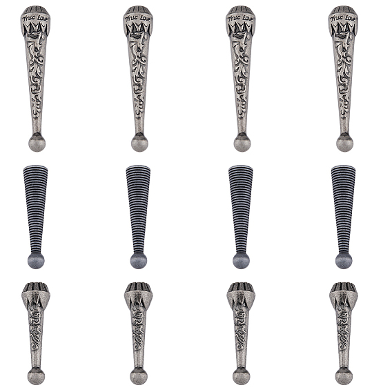 12шт 3 стиль сплав наконечник шнура, концевые заглушки Bolo, конус