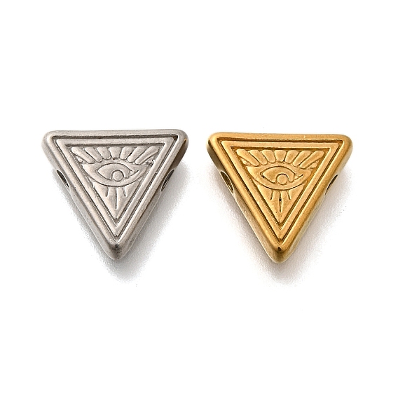 304 из нержавеющей стали бусы, треугольник с глазом