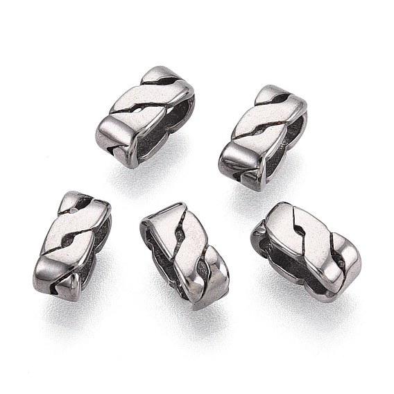 304 из нержавеющей стали европейские шарики, бусины с большим отверстием, прямоугольные