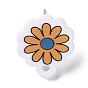 Flower Resin Stud Earrings, with Iron Pins