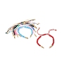 Bracelet Making Accessories, with Braided Nylon Thread, Brass Beads & 304 Stainless Steel Jump Rings