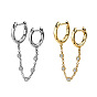 Chic Diamond Chain Handcuff Earrings for Trendy Girls - S925 Ear Cuffs & Studs
