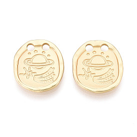 Подвески из сплава , овал с рисунком планеты, без кадмия и без свинца