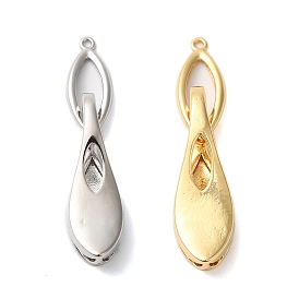 Brass Fold Over Clasps, Teardrop