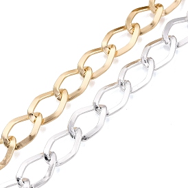 Aluminium Curb Chains, Unwelded, with Spool