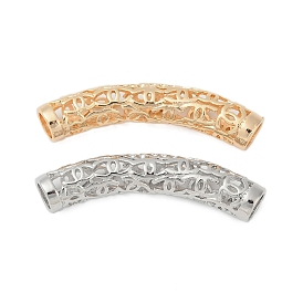 Полые латунные трубчатые бусины, без кадмия, без никеля и без свинца, изогнутая трубка