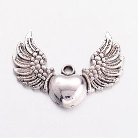 Alloy Pendants, Lead Free and Cadmium Free, Wing
