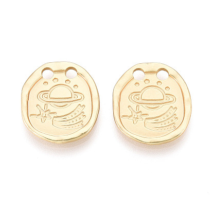 Подвески из сплава , овал с рисунком планеты, без кадмия и без свинца