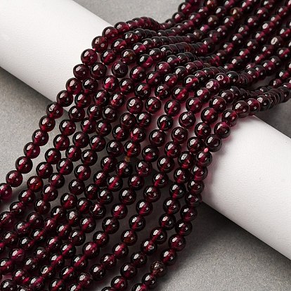 Гранат природный бисер нитей, круглые