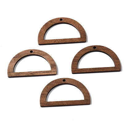 Walnut Wood Pendants, Half Round/Semicircle