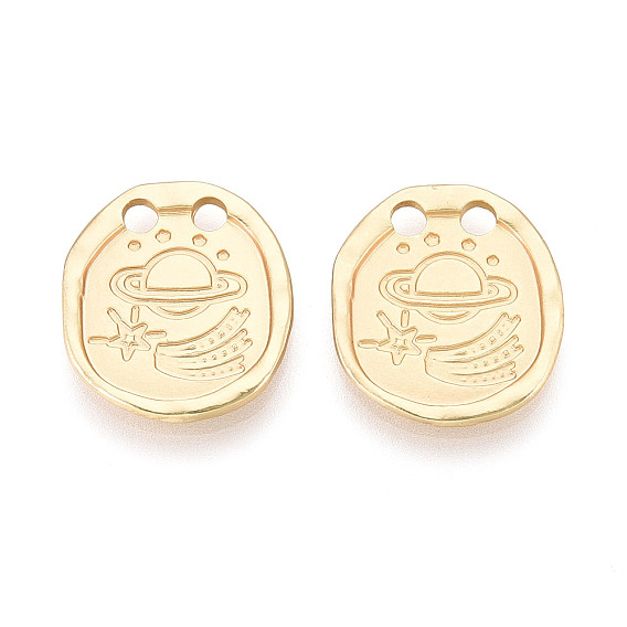 Подвески из сплава , овал с рисунком планеты, без кадмия и без свинца