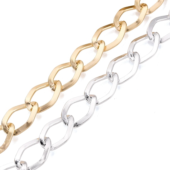 Aluminium Curb Chains, Unwelded, with Spool