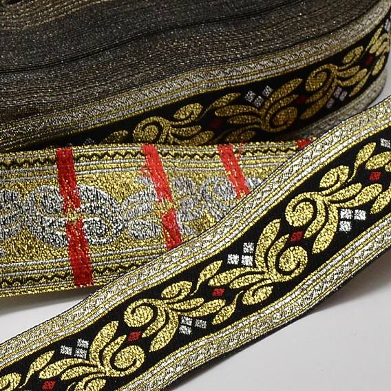 Polyester Ribbons, with Flower Pattern, Jacquard Ribbon
