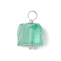 Electroplated Natural Quartz Pendants, Irregular Shaped Charms with Eco-Friendly Copper Wire Loops