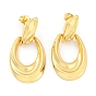 Hollow Teardrop Rack Plating Brass Dangle Stud Earrings, Long-Lasting Plated, Cadmium Free & Lead Free
