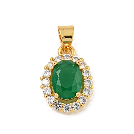 Стойка металлическая латунная микропрофилированная кубическая циркония подвески, долговечный, без кадмия и без свинца, овальный шарм