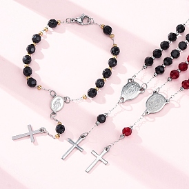 304 из нержавеющей стали ссылку цепи браслеты, с 201 результатов из нержавеющей стали и стеклянные бусы