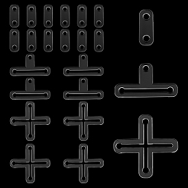 48шт. 3 стили прозрачные акриловые звенья наборы, разнообразные