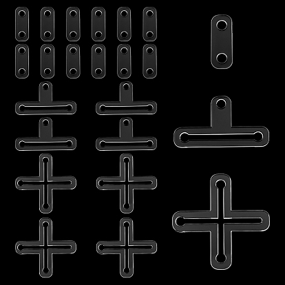 48шт. 3 стили прозрачные акриловые звенья наборы, разнообразные