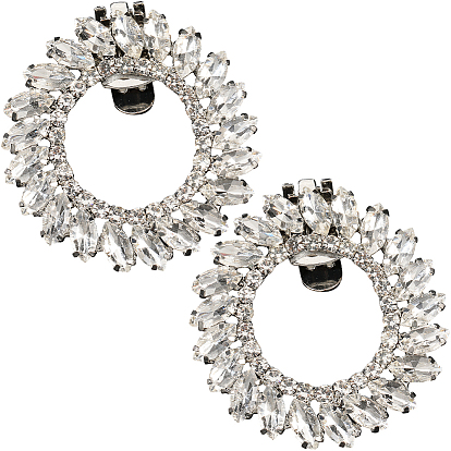 2шт. латунные зажимы для пряжек для обуви, украшение обуви из кристаллов со стразами