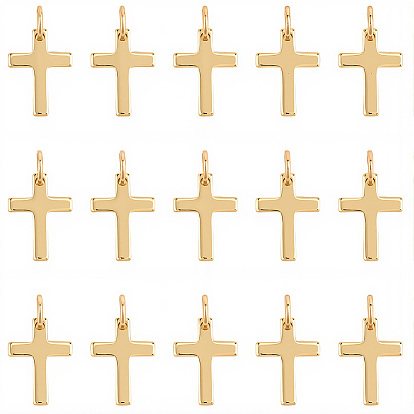 30 латунные подвески шт., долговечный, крестик, с целью перехода в кольце