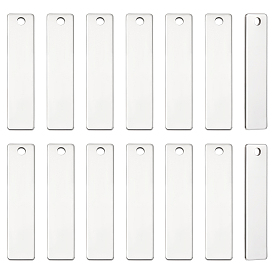 20 шт. 201 прямоугольные штампованные пустые бирки из нержавеющей стали, одна сторона полировка