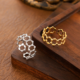 304 открытые кольца манжеты из нержавеющей стали, шестиугольник