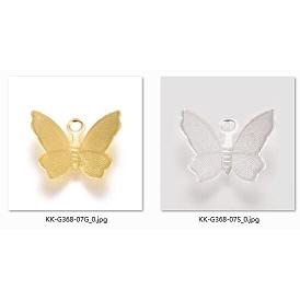 Brass Filigree Pendants, Butterfly Charms