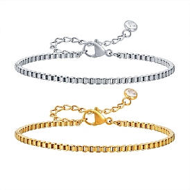 Stainless Steel Box Chain Bracelets