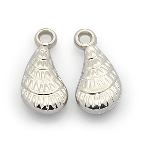 CCB Plastic Pendants, Teardrop, 20x10x4mm, Hole: 2mm