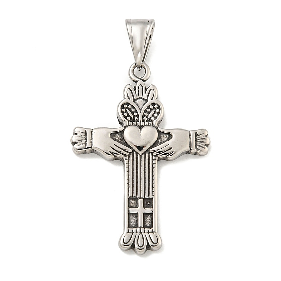 316 хирургические подвески из нержавеющей стали, крест с подвеской в виде сердца