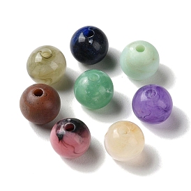 Perles acryliques, pierre d'imitation, ronde