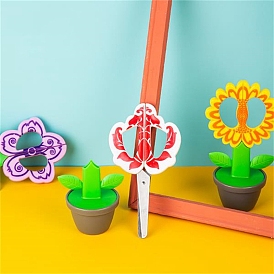 Stainless Steel & Plastic Scissors, for DIY Handmade Thread Scissors, Flower