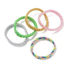 Sparkling Plastic Cord Braided Stretch Bracelets