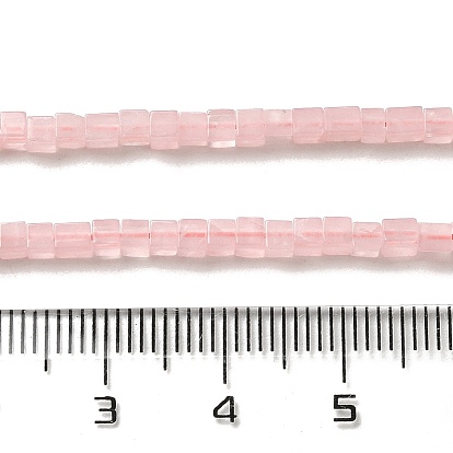 Natural Rose Quartz Beads Strands, Cube