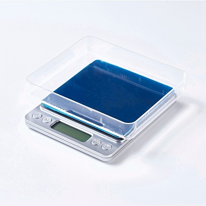 Jewelry Tool, Stainless Steel Mini Electronic Digital Pocket Scale, with Plastic and Random Style Battery Back Cover,  Value: 0.01g~500g, Rectangle