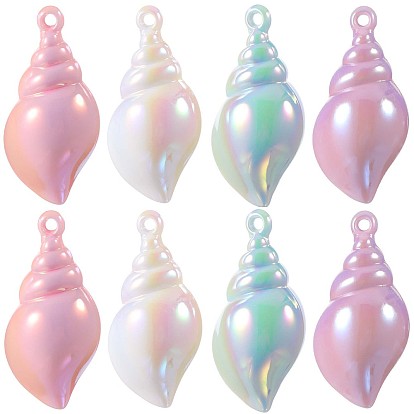 16 шт 4 акриловые подвески в стиле, AB цвет, очарование раковины