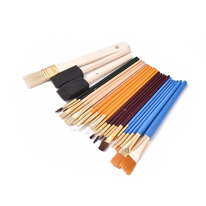 Wooden Paint Brushes Pens Sets, For Watercolor Oil Painting