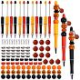 Набор для изготовления ручки из бисера для баскетбола своими руками, включая застежки из сплава, круглые бусины из натурального дерева и стекла, пластиковые шариковые ручки, Подвески из эмали и сплава