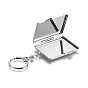 Iron Folding Mirror Keychain, Travel Portable Compact Pocket Mirror, Blank Base for UV Resin Craft, Rectangle