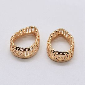 Латунь пришить настройки зубца, филигранные оправы с открытой спиной для заостренных страз, слеза