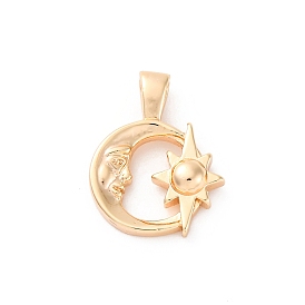 Латунные подвески, без кадмия, без никеля и без свинца, обереги луны и звезд