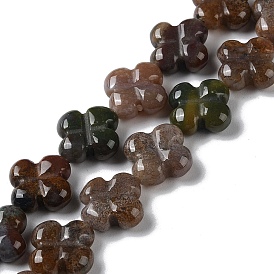 Natural Indian Agate Beads Strands, Flower
