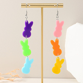 Акриловые серьги-подвески в виде пасхального кролика для женской моды