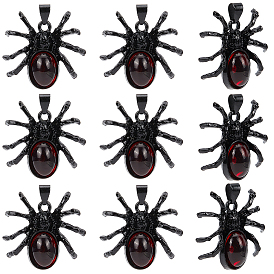 10шт. стеклянные подвески на тему Хэллоуина, Сплав с поиска, прелести паука
