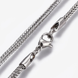 304 Stainless Steel Chains Necklaces, with Lobster Claw Clasp