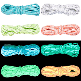 20m 4 Cordon en polyester lumineux phosphorescent, ronde